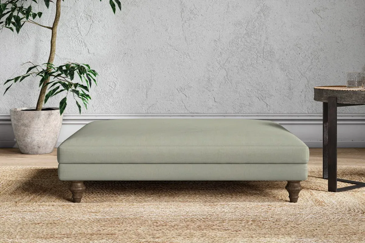 Marri Grand Dining Footstool - Seaspray, Recycled Cotton