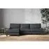 Marri Grand Right Hand Chaise Sofa - Thunder, Recycled Cotton