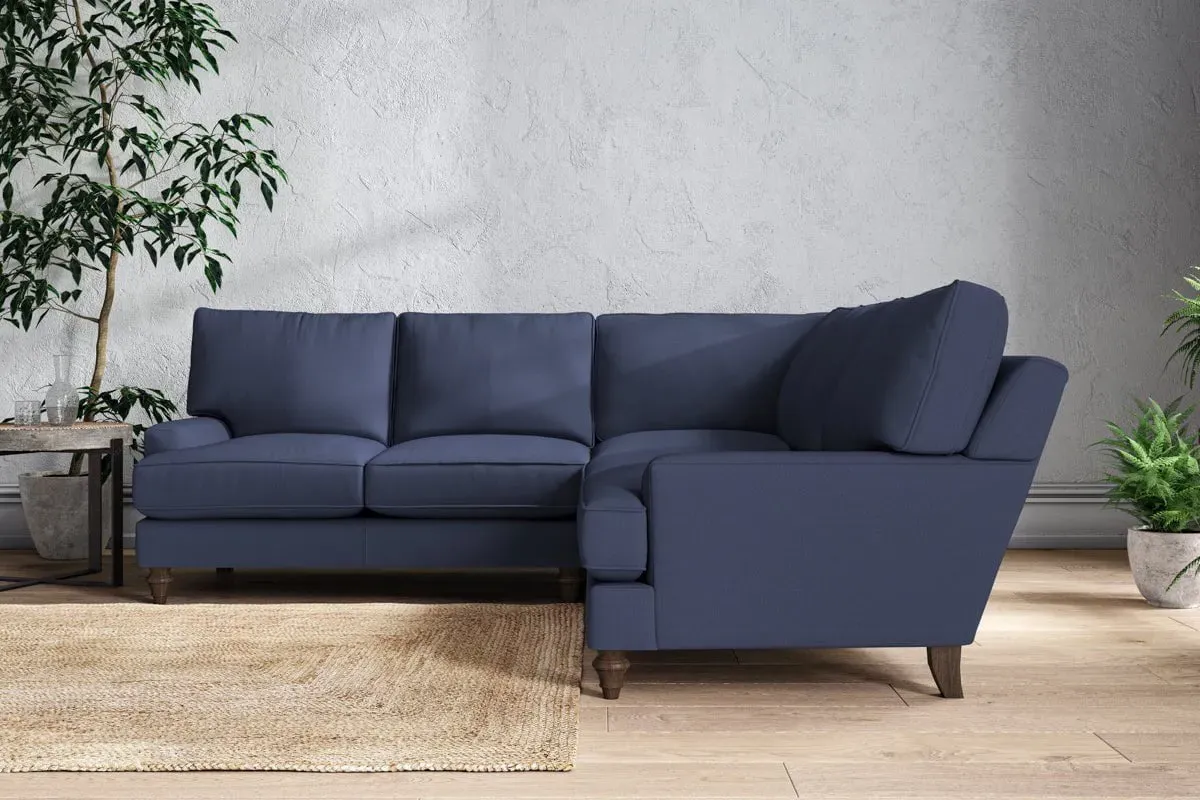 Marri Large Corner Sofa - Navy, Recycled Cotton