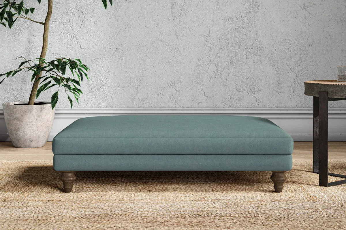 Marri Large Dining Footstool - Airforce, Recycled Cotton