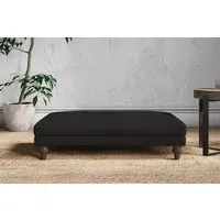 Marri Large Dining Footstool - Charcoal, Linen