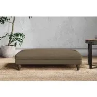 Marri Large Dining Footstool - Chestnut, Linen