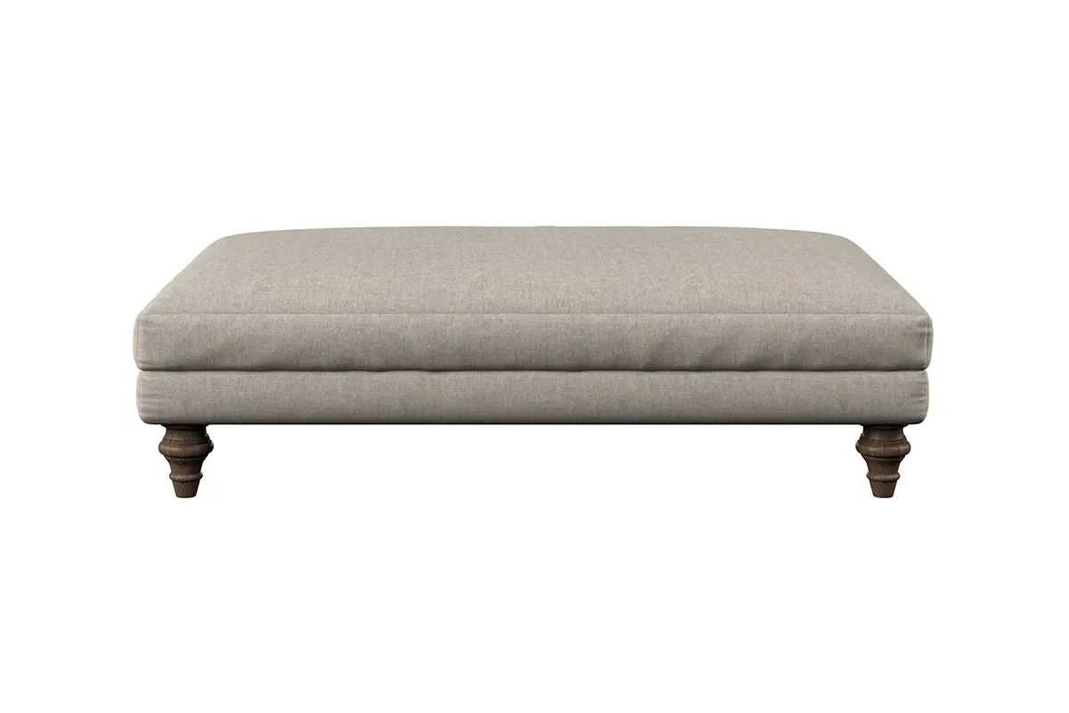 Marri Large Dining Footstool - Natural, Linen
