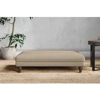 Marri Large Dining Footstool - Pebble, Linen