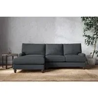 Marri Large Right Hand Chaise Sofa - Thunder, Recycled Cotton