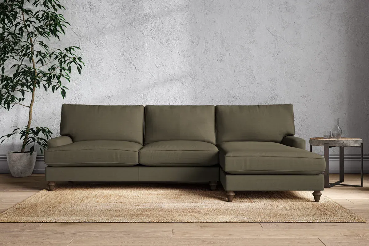 Marri Left Hand Chaise Sofa Grand - Fatigue, Recycled Cotton