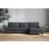 Marri Left Hand Chaise Sofa Grand - Thunder, Recycled Cotton