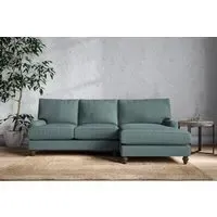 Marri Left Hand Chaise Sofa Large - Airforce, Recycled Cotton