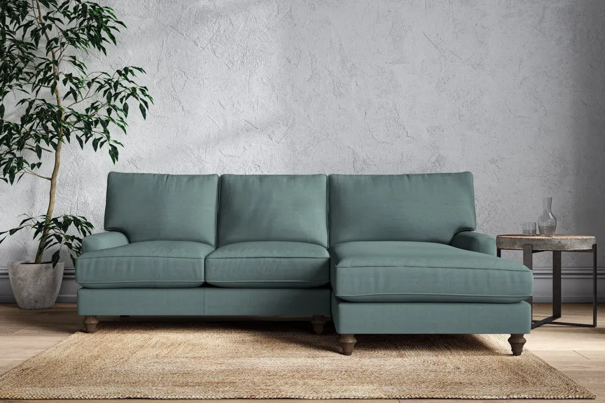 Marri Left Hand Chaise Sofa Large - Airforce, Recycled Cotton