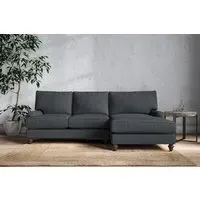 Marri Left Hand Chaise Sofa Large - Thunder, Recycled Cotton