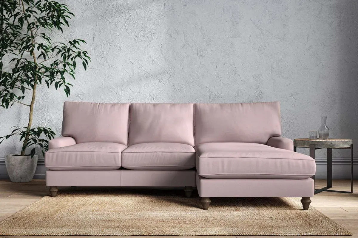 Marri Large Left Hand Chaise Sofa - Lavender, Recycled Cotton product
