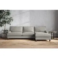 Marri Left Hand Chaise Sofa - Smoke, Linen