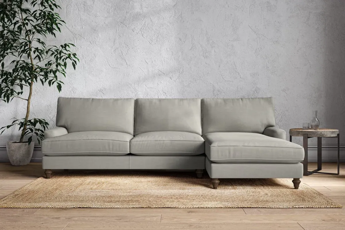 Marri Left Hand Chaise Sofa - Smoke, Linen