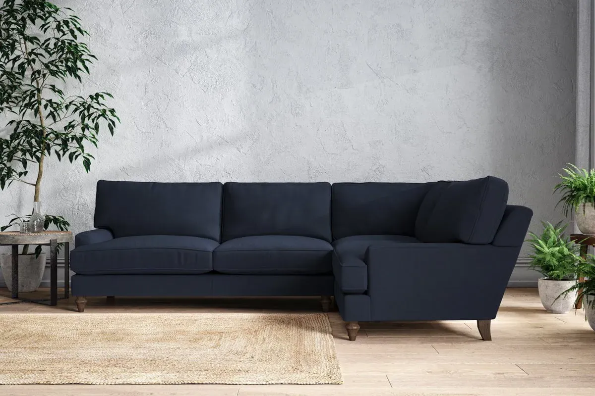 Marri Left Hand Corner Sofa - Indigo, Linen