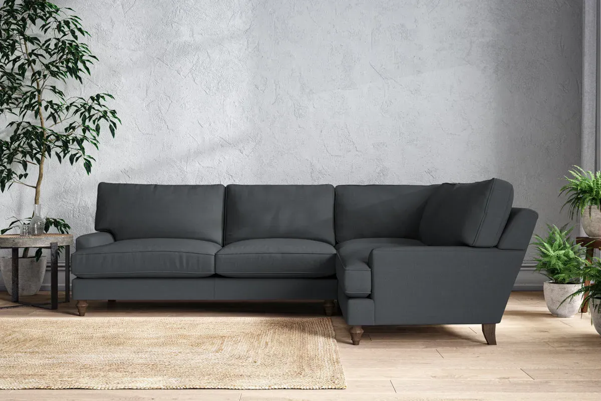 Marri Left Hand Corner Sofa - Thunder, Recycled Cotton