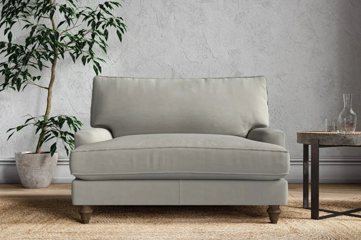 Marri Love Seat - Smoke, Brera Linen