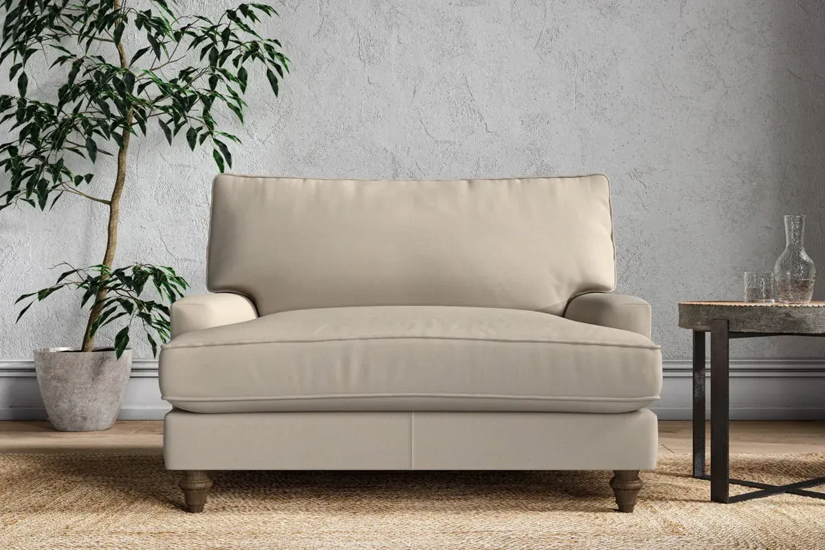 Marri Love Seat - Stone, Recycled Cotton