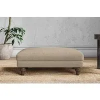 Marri Medium Dining Footstool - Pebble, Linen