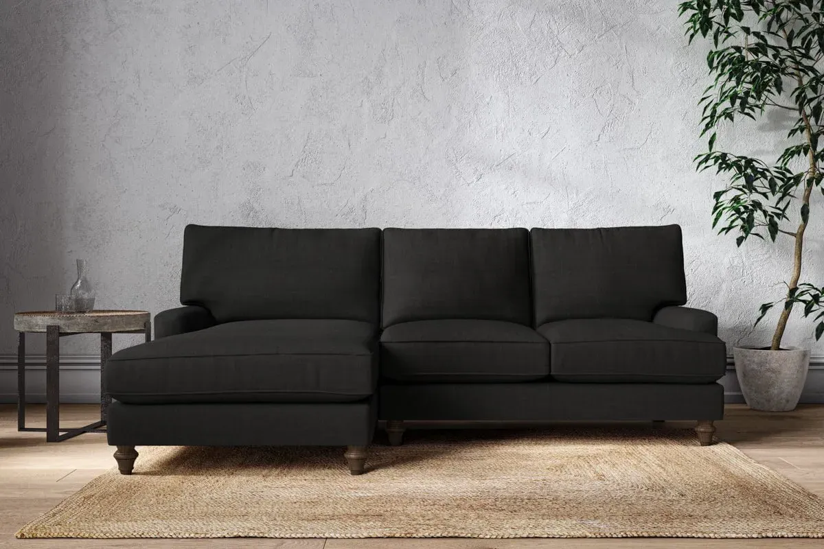 Marri Right Hand Chaise Sofa - Charcoal, Linen