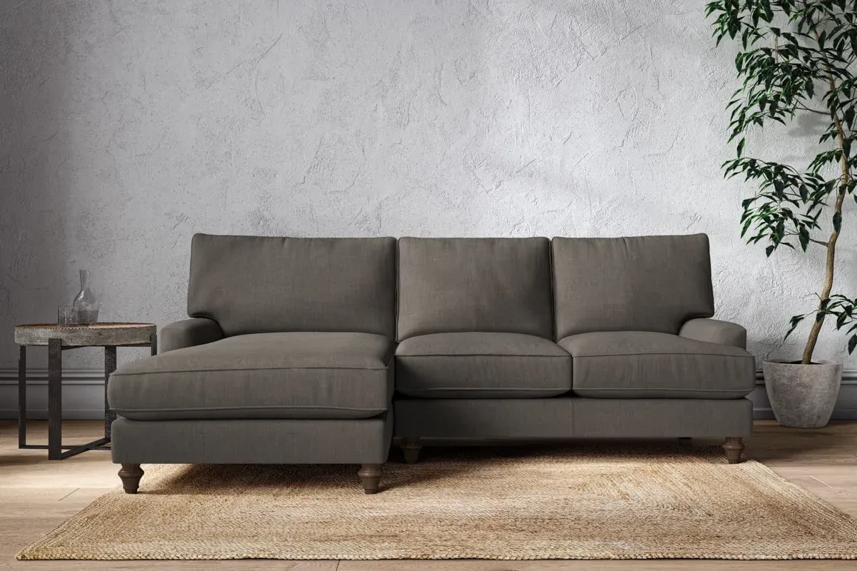 Marri Right Hand Chaise Sofa - Granite, Linen