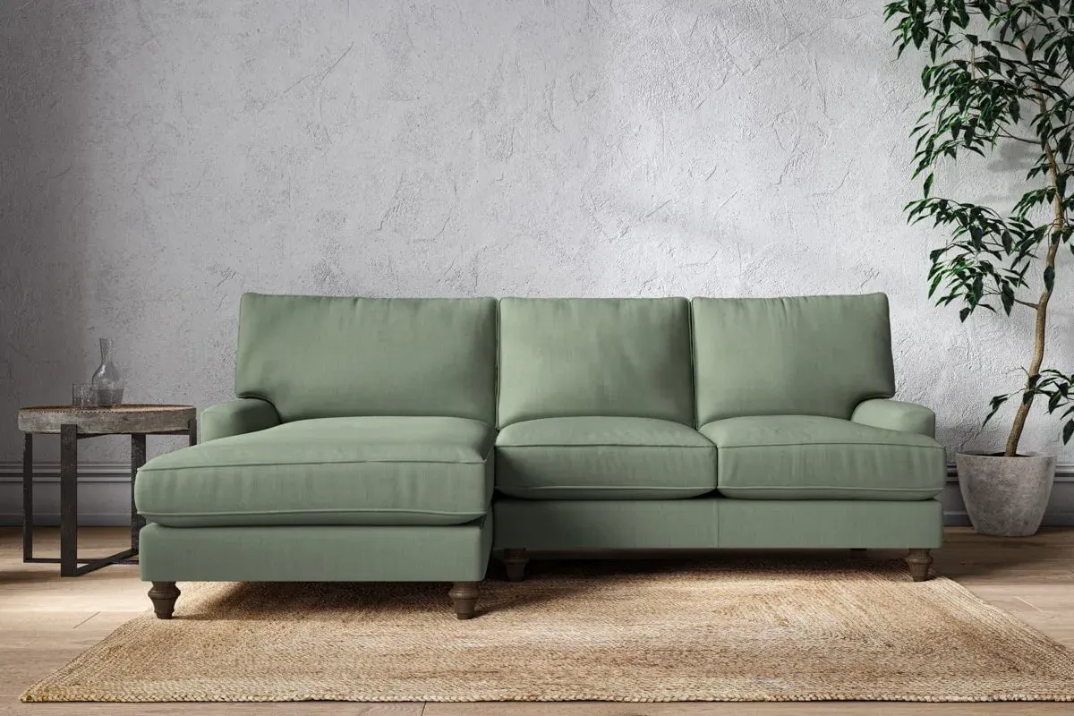 Marri Right Hand Chaise Sofa - Jade, Linen