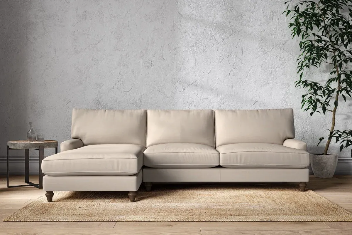 Marri Right Hand Chaise Sofa - Natural, Cotton