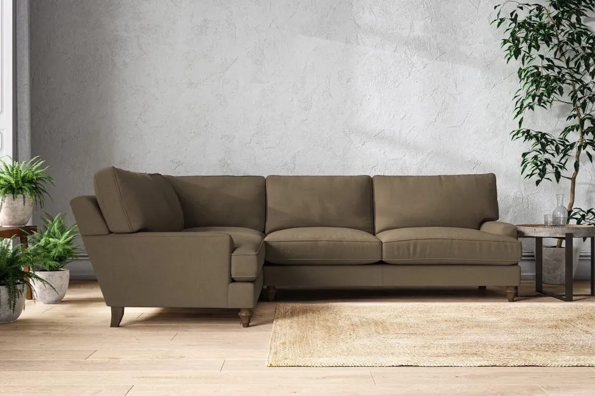Marri Right Hand Corner Sofa - Chestnut, Linen