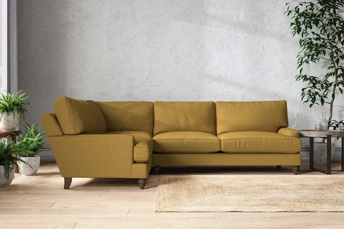 Marri Grand Right Hand Corner Sofa - Ochre, Recycled Cotton product