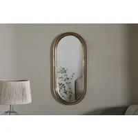 Mbwa Oval Wall Mirror - Antique Brass alternate view