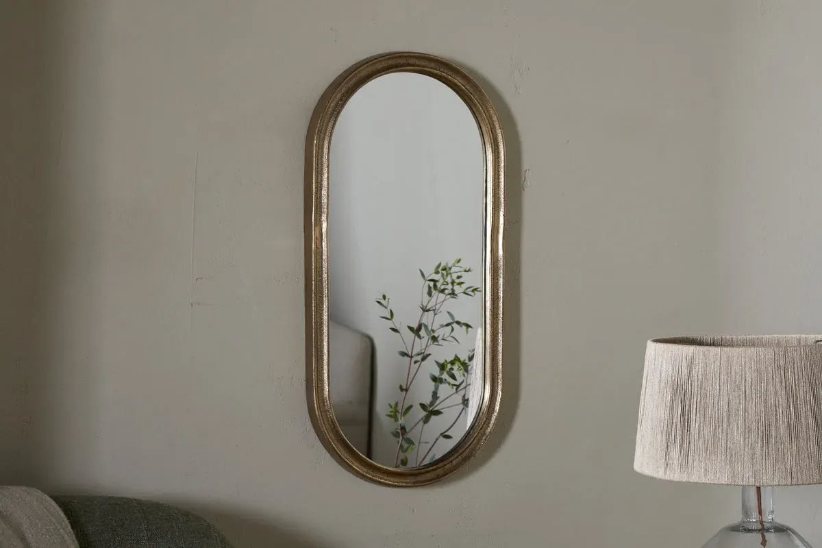 Mbwa Oval Wall Mirror - Antique Brass product