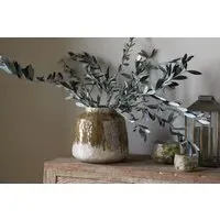 Melina Reactive Glaze Vase - Olive