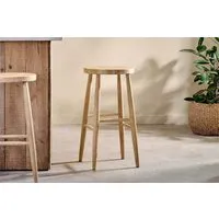 Mengwi Round Bar Stool - Natural, Mango Wood alternate view