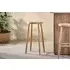 Mengwi Round Bar Stool - Natural, Mango Wood
