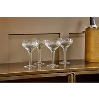 Mila Champagne Glass Set of 4 - Clear