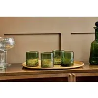 Mila Tumbler Set of 4 - Dark Emerald