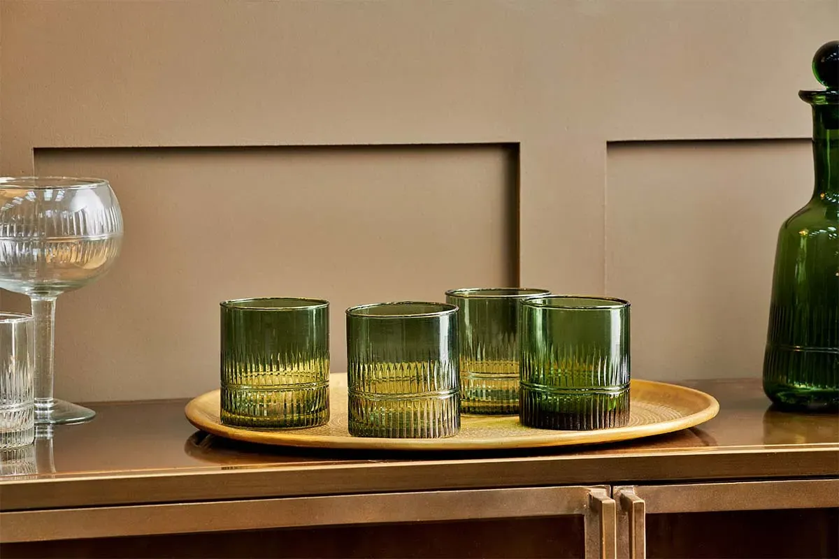 Mila Tumbler Set of 4 - Dark Emerald