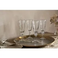 Minati Champagne Flute Set of 4 - Clear, Recycled Glass alternate view