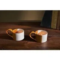 Mittee Ceramic Teacup Tealight Holder Set of 2 - White