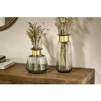 Miza Small Glass Vase - Smoke