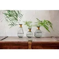 Miza Small Glass Vase - Smoke