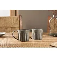 Moda Mug Set Of 2 - Pewter