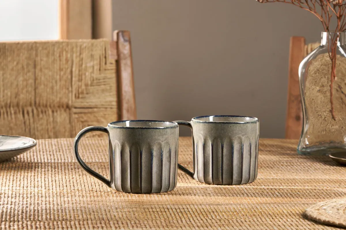 Moda Mug Set Of 2 - Pewter
