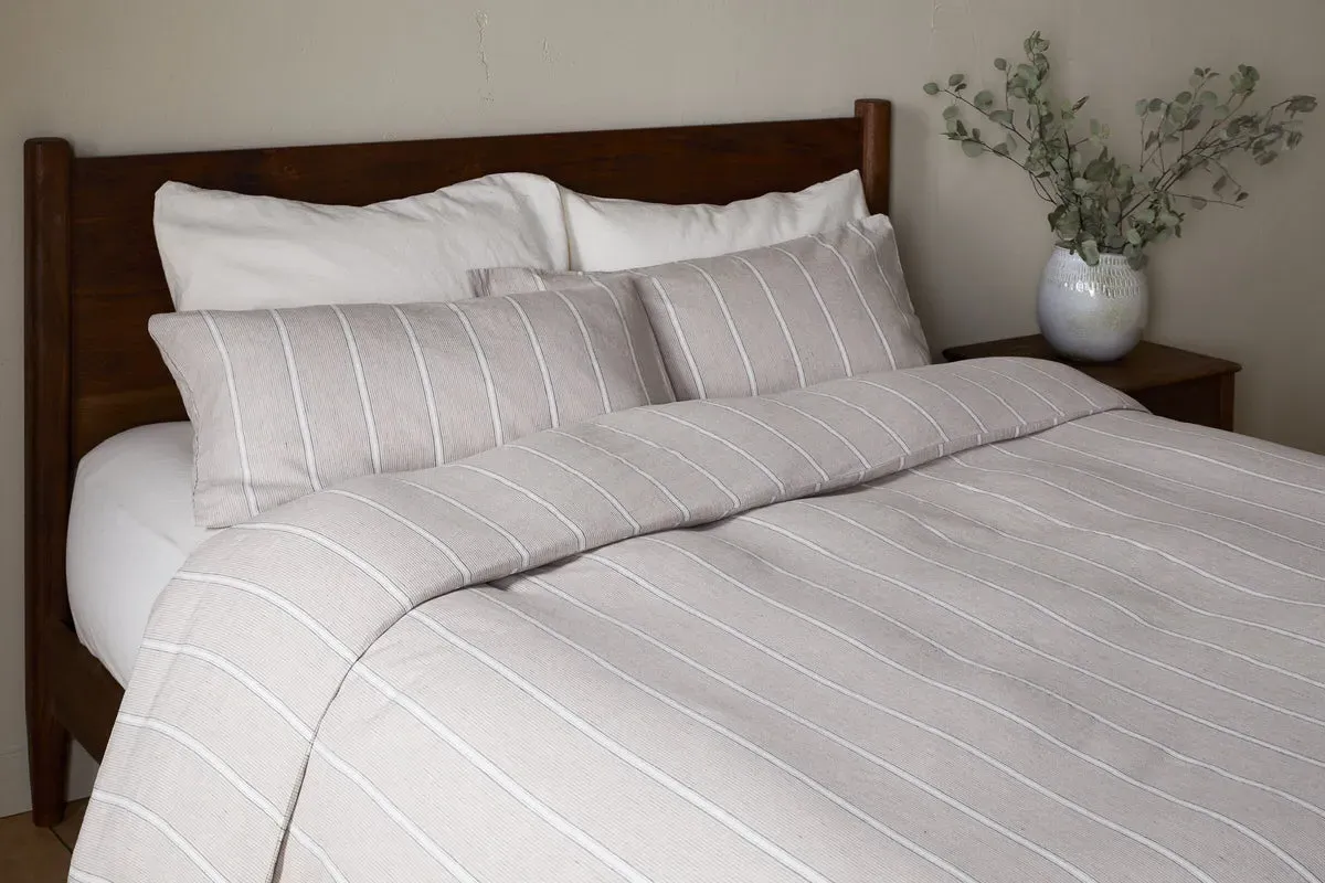 Mora Double Size Duvet Cover - Stone Grey, Hemp Cotton image