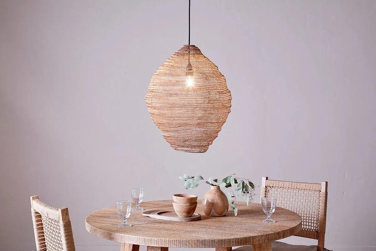 Mukuni Wire Lampshade - Brass
