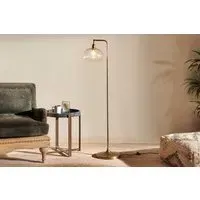 Mulia Recycled Glass Floor Lamp - Antique Brass