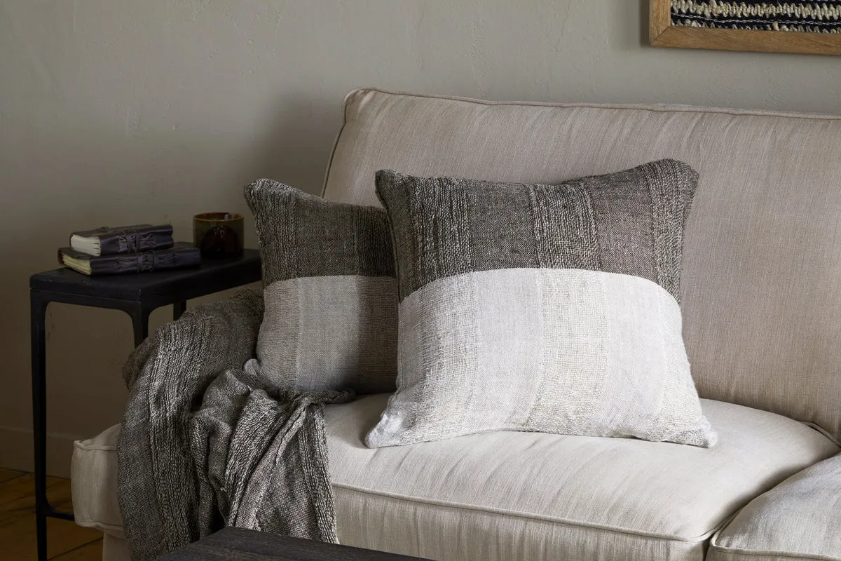 Munir Cushion Cover - Charcoal, Linen product