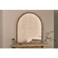 Murwara Arched Mirror with Antique Glass - Antique Brass