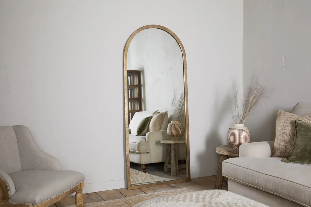 Murwara Full Length Mirror - Antique Brass