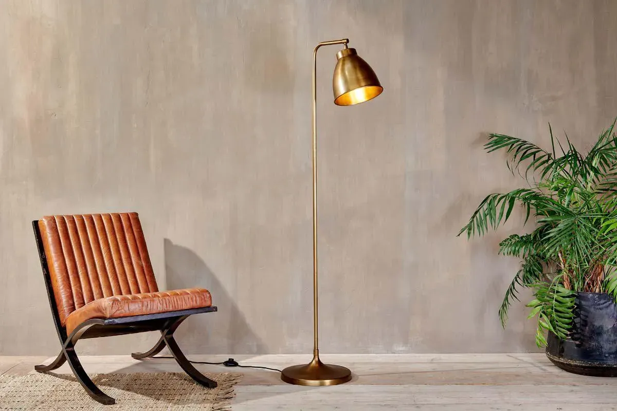 Muturi Floor Lamp - Antique Brass, Brass