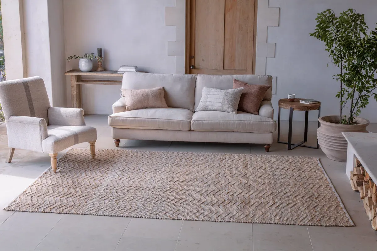 Nabami Chevron Jute Rug - Natural image